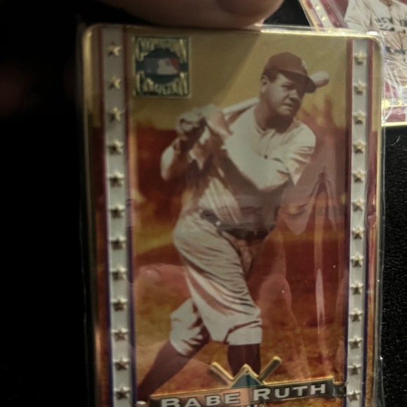 Babe Ruth set of ( 5 ) Metallic Impressions Embossed Metal Collector Cards . - Picture 10 of 10